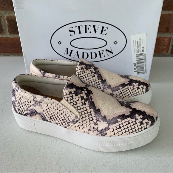 Steve Madden Gills Snake Print Fashion Sneaker - Picture 1 of 8